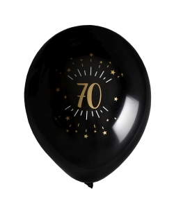 Globos Latex Negro Numero 70 23cm Latex ***OFERTA DTO NO ACUMULABLE