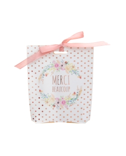 Caja Boda Floral 6 X 2 X 9cm Carton Y Saten ***OFERTA DTO NO ACUMULABLE