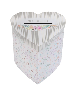 Hucha Boda Floral 20 X 20 X 20cm Carton ***OFERTA DTO NO ACUMULABLE