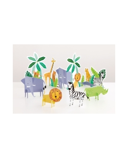 Kit Decoracion Mesa Safari