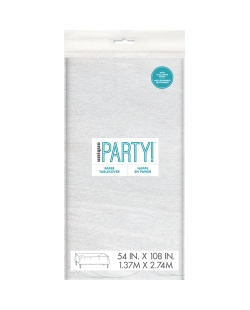 Mantel Papel Blanco Bordes Ondas 1,37X2.74m