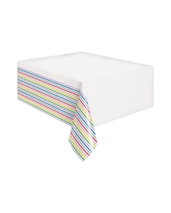 Mantel Plastico Rayas Multicolor 1,37X2,13m