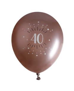 Globos Latex Rosa Mtl Numero 40 30cm Latex ***OFERTA DTO NO ACUMULABLE