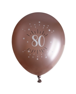 Globos Latex Rosa Mtl Numero 80 30cm Latex ***OFERTA DTO NO ACUMULABLE