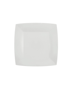 Platos cuadrado peque&ntilde;o Blanco 18x18cm fibra natural 290gr/m2 ***OFERTA DTO NO ACUMULABLE