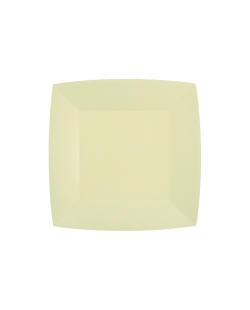 Platos cuadrado peque&ntilde;o Champan 18x18cm fibra natural 290gr/m2 ***OFERTA DTO NO ACUMULABLE