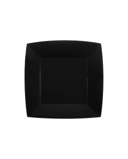 Platos cuadrado peque&ntilde;o Negro 18x18cm fibra natural 290gr/m2 ***OFERTA DTO NO ACUMULABLE