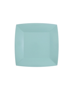 Platos cuadrado peque&ntilde;o Azul Claro 18x18cm fibra natural 290gr/m2 ***OFERTA DTO NO ACUMULABLE