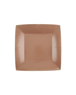 Platos cuadrado peque&ntilde;o Bronce 18x18cm fibra natural 290gr/m2 ***OFERTA DTO NO ACUMULABLE