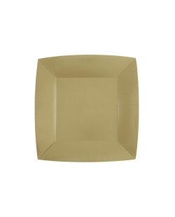 Platos cuadrado peque&ntilde;o Natural 18x18cm fibra natural 290gr/m2 ***OFERTA DTO NO ACUMULABLE