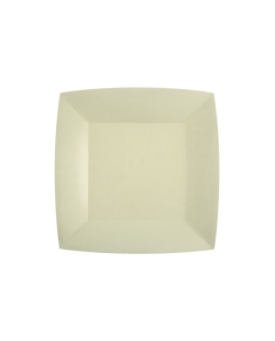Platos cuadrado peque&ntilde;o Arena 18x18cm fibra natural 290gr/m2 ***OFERTA DTO NO ACUMULABLE
