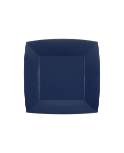 Platos cuadrado peque&ntilde;o Azul Marino 18x18cm fibra natural 290gr/m2 ***OFERTA DTO NO ACUMULABLE