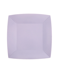 Platos cuadrado grande Violeta 23x23cm fibra natural 290gr/m2 ***OFERTA DTO NO ACUMULABLE