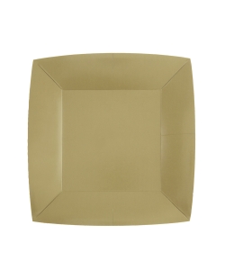 Platos cuadrado grande Natural 23x23cm fibra natural 290gr/m2 ***OFERTA DTO NO ACUMULABLE