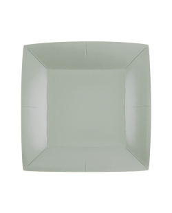 Platos cuadrado grande Gris Antracita 23x23cm fibra natural 290gr/m2 ***OFERTA DTO NO ACUMULABLE