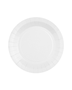 Platos redondo grande Blanco 22.5cm fibra natural 290gr/m2 ***OFERTA DTO NO ACUMULABLE