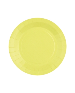 Platos redondo grande Amarillo Limon 22.5cm fibra natural 290gr/m2 ***OFERTA DTO NO ACUMULABLE