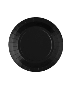 Platos redondo grande Negro 22.5cm fibra natural 290gr/m2 ***OFERTA DTO NO ACUMULABLE