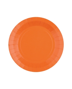 Platos redondo grande Naranja 22.5cm fibra natural 290gr/m2 ***OFERTA DTO NO ACUMULABLE