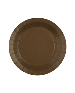 Platos redondo grande Chocolate 22.5cm fibra natural 290gr/m2 ***OFERTA DTO NO ACUMULABLE