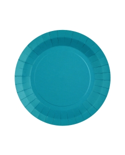 Platos redondo grande Azul Agua 22.5cm fibra natural 290gr/m2 ***OFERTA DTO NO ACUMULABLE