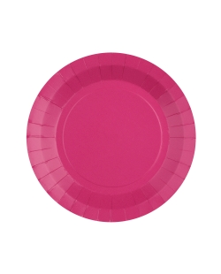 Platos redondo grande Fucsia 22.5cm fibra natural 290gr/m2 ***OFERTA DTO NO ACUMULABLE
