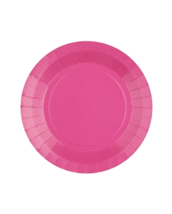 Platos redondo grande Rosa Caramelo 22.5cm fibra natural 290gr/m2 ***OFERTA DTO NO ACUMULABLE