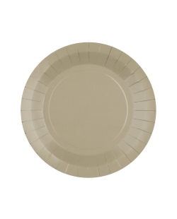 Platos redondo grande Marron Gris Topo Topo 22.5cm fibra natural 290gr/m2 ***OFERTA DTO NO ACUMULABLE