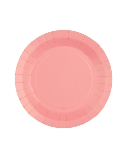 Platos redondo grande Rosa 22.5cm fibra natural 290gr/m2 ***OFERTA DTO NO ACUMULABLE