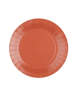 Platos redondo grande Terracota 22.5cm fibra natural 290gr/m2 ***OFERTA DTO NO ACUMULABLE