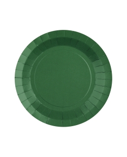Platos redondo grande Verde Oscuro 22.5cm fibra natural 290gr/m2 ***OFERTA DTO NO ACUMULABLE