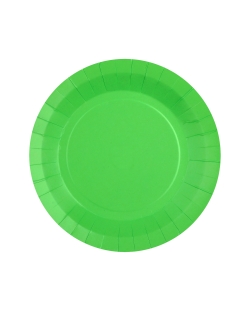 Platos redondo grande Verde Manzana 22.5cm fibra natural 290gr/m2 ***OFERTA DTO NO ACUMULABLE