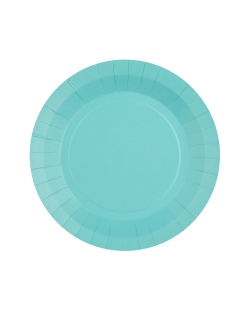 Platos redondo grande Azul Cielo 22.5cm fibra natural 290gr/m2 ***OFERTA DTO NO ACUMULABLE