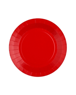 Platos redondo grande Rojo 22.5cm fibra natural 290gr/m2 ***OFERTA DTO NO ACUMULABLE