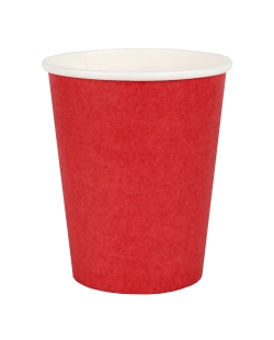 Vasos Rojo 7.8x9cm 25cl Carton ***OFERTA DTO NO ACUMULABLE