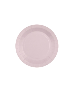 Platos redondo peque&ntilde;o Rosa Claro 17.5cm fibra natural 290gr/m2 ***OFERTA DTO NO ACUMULABLE