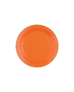 Platos redondo peque&ntilde;o Naranja 17.5cm fibra natural 290gr/m2 ***OFERTA DTO NO ACUMULABLE