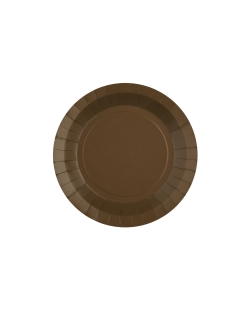 Platos redondo peque&ntilde;o Chocolate 17.5cm fibra natural 290gr/m2 ***OFERTA DTO NO ACUMULABLE