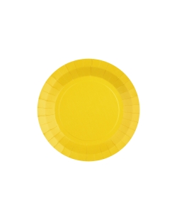 Platos redondo peque&ntilde;o Amarillo 17.5cm fibra natural 290gr/m2 ***OFERTA DTO NO ACUMULABLE