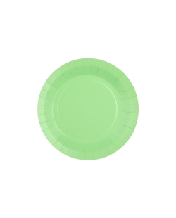 Platos redondo peque&ntilde;o Verde Menta 17.5cm fibra natural 290gr/m2 ***OFERTA DTO NO ACUMULABLE