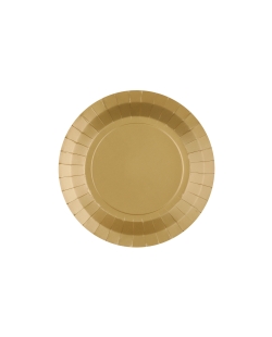 Platos redondo peque&ntilde;o Oro 17.5cm fibra natural 290gr/m2 ***OFERTA DTO NO ACUMULABLE