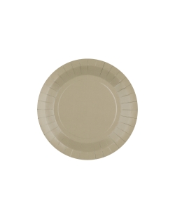 Platos redondo peque&ntilde;o Marron Gris Topo Topo 17.5cm fibra natural 290gr/m2 ***OFERTA DTO NO ACUMULABLE