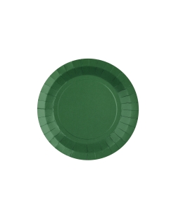 Platos redondo peque&ntilde;o Verde Oscuro 17.5cm fibra natural 290gr/m2 ***OFERTA DTO NO ACUMULABLE