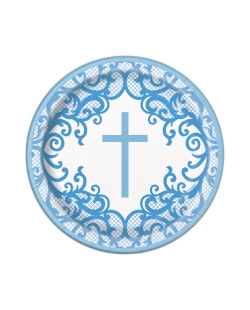 Platos 17,5cm Comunion Cruz Azul