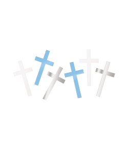 Confeti Cruces Comunion Cruz Azul Foil 141gr