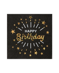 Servilletas Happy Bday Brillante 33X33cm Papel 3 Capas ***OFERTA DTO NO ACUMULABLE