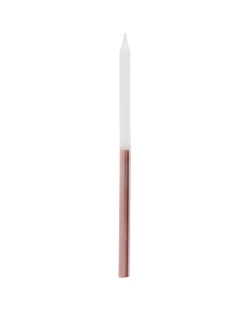 Velas Rosa Oro/Blanco 0.5 X 12.5cm Parafina ***OFERTA DTO NO ACUMULABLE