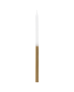 Velas Oro/Blanco 0.5 X 12.5cm Parafina ***OFERTA DTO NO ACUMULABLE