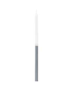 Velas Plata/Blanco 0.5 X 12.5cm Parafina ***OFERTA DTO NO ACUMULABLE