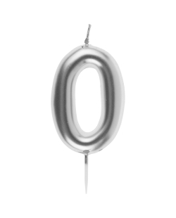 Vela Plata Numero 0 4X9cm Parafina Y Plastico ***OFERTA DTO NO ACUMULABLE